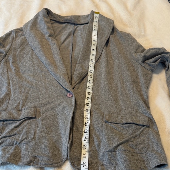 Women's Casual Gray Blazer Jacket - Picture 4 of 7